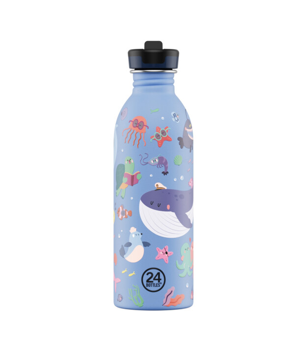 24Bottles Kids Bottle Paslanmaz &Ccedil;elik &Ccedil;ocuk Su Matarası (500 ml) // Ocean Friends