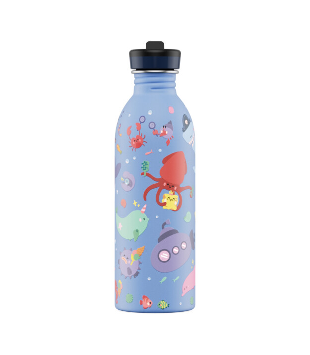 24Bottles Kids Bottle Paslanmaz &Ccedil;elik &Ccedil;ocuk Su Matarası (500 ml) // Ocean Friends