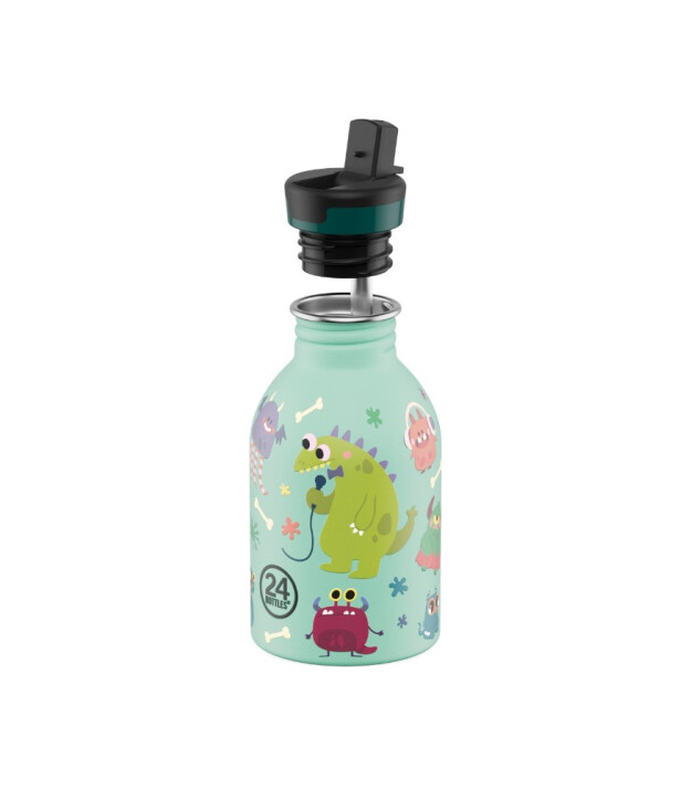 24Bottles Kids Bottle Paslanmaz &Ccedil;elik &Ccedil;ocuk Su Matarası (250 ml) // Spooky Friends