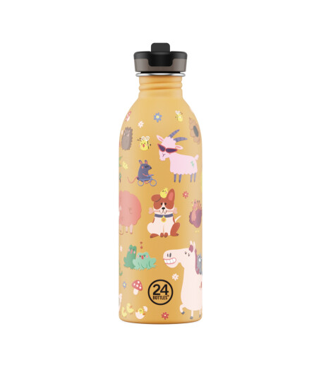 24Bottles Kids Bottle Paslanmaz &Ccedil;elik &Ccedil;ocuk Su Matarası (500 ml) // Farm Friends