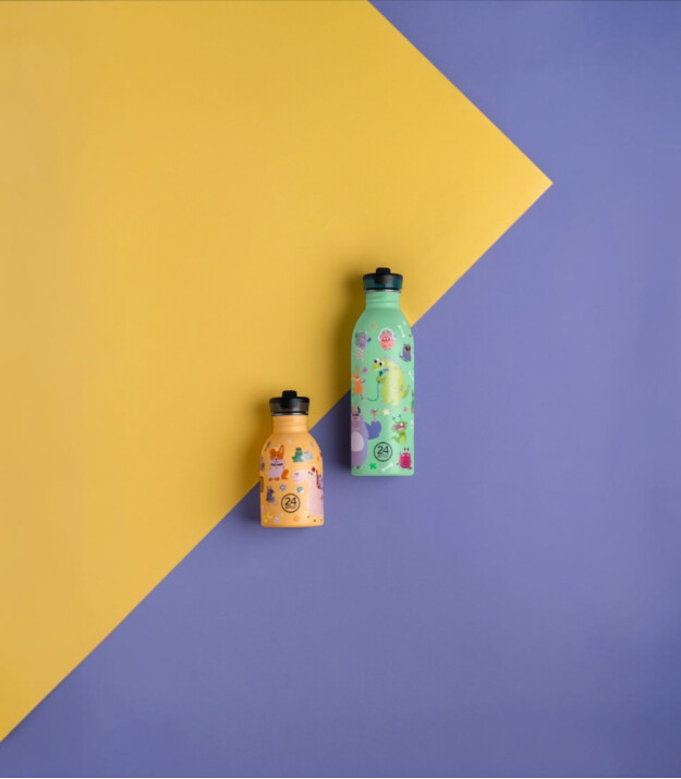 24Bottles Kids Insulated Bottle Pipetli Paslanmaz &Ccedil;elik &Ccedil;ocuk Termosu (330 ml) // Farm Friends