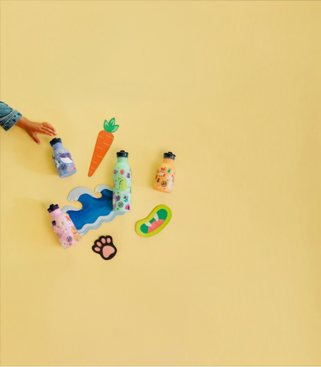 24Bottles Kids Insulated Bottle Pipetli Paslanmaz &Ccedil;elik &Ccedil;ocuk Termosu (330 ml) // Ocean Friends