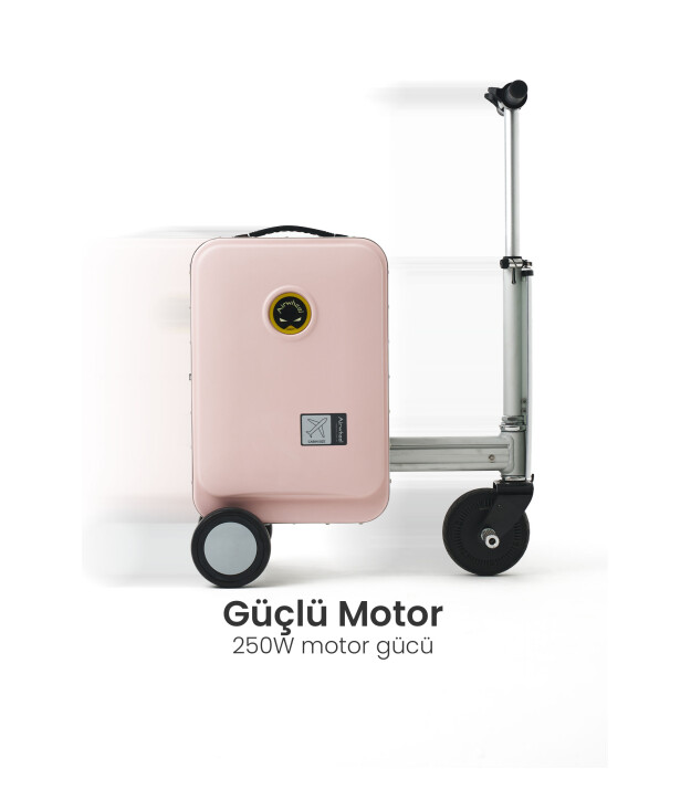 Airwheel SE3S Elektrikli Binilebilir Scooter Valiz // Pembe