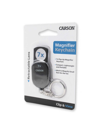 Carson Pop-Up Bas Çıkar Büyüteç Anahtalık (7X)
