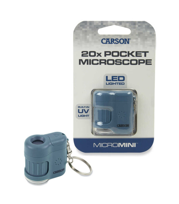 Carson Micromini Led & UV Işıklı Cep Mikroskobu (20X) // Blue