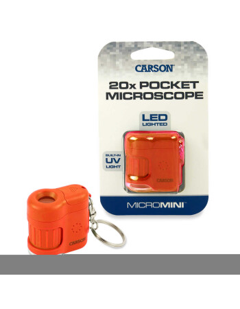 Carson Micromini Led & UV Işıklı Cep Mikroskobu (20X) // Orange