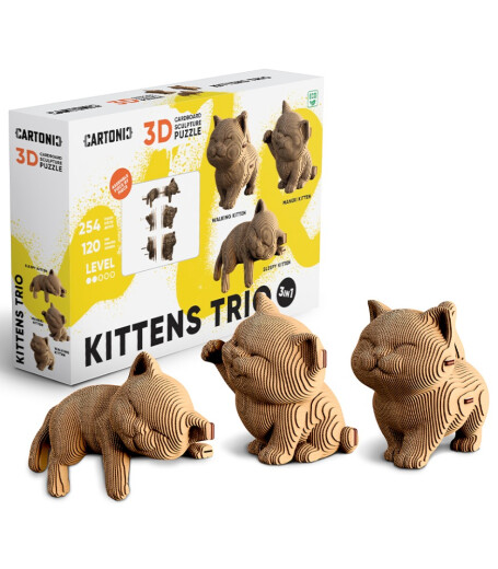 Cartonic 3D Karton Puzzle // Kittens Trio