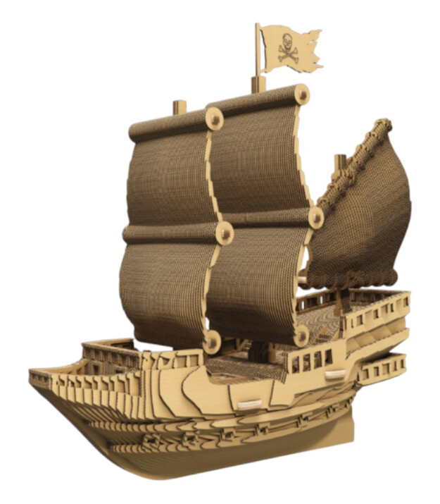 Cartonic 3D Karton Puzzle // Pirate Ship
