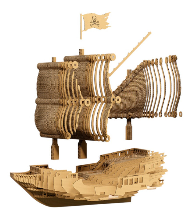 Cartonic 3D Karton Puzzle // Pirate Ship