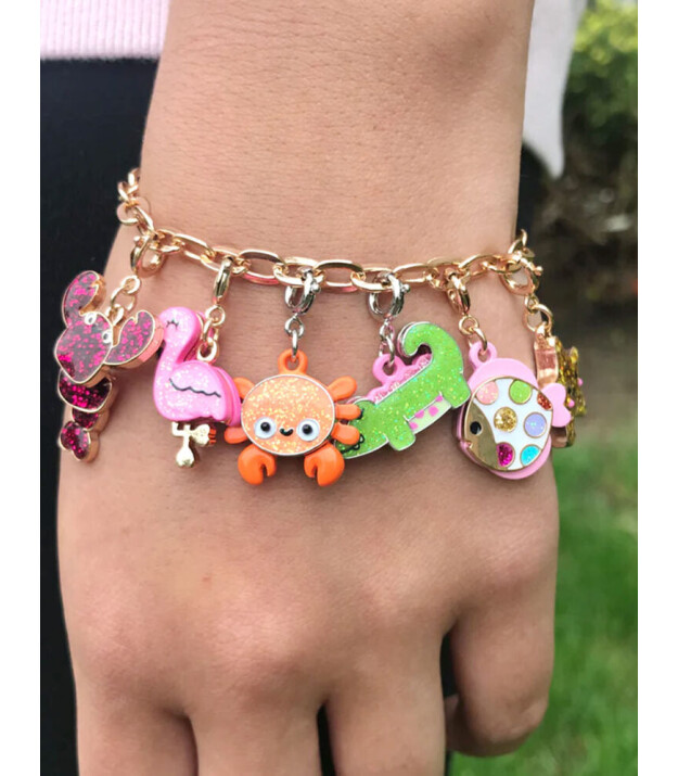 CHARM IT! Gold Glitter Tropical Fish Charm