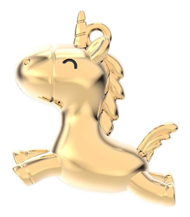 Chocli Altın Kaplama Kolye (18 Ayar) // Uçan Unicorn