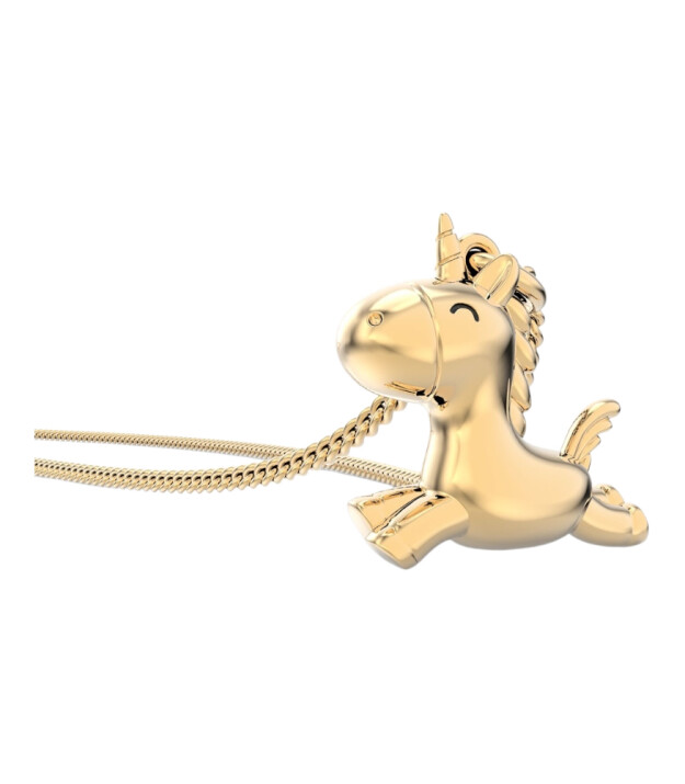 Chocli Altın Kaplama Kolye (18 Ayar) // Uçan Unicorn