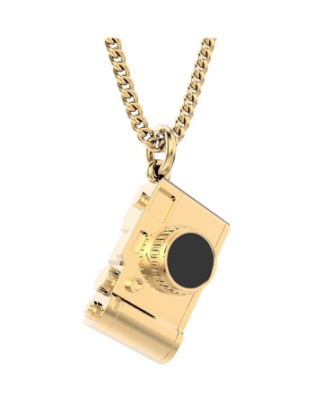 Chocli Altın Kaplama Kolye (18 Ayar) // Fotoğraf Makinası