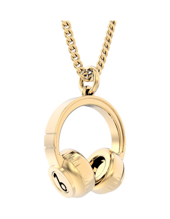 Chocli Altın Kaplama Kolye (18 Ayar) // Kulaklık