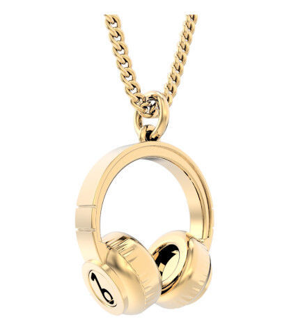 Chocli Altın Kaplama Kolye (18 Ayar) // Kulaklık