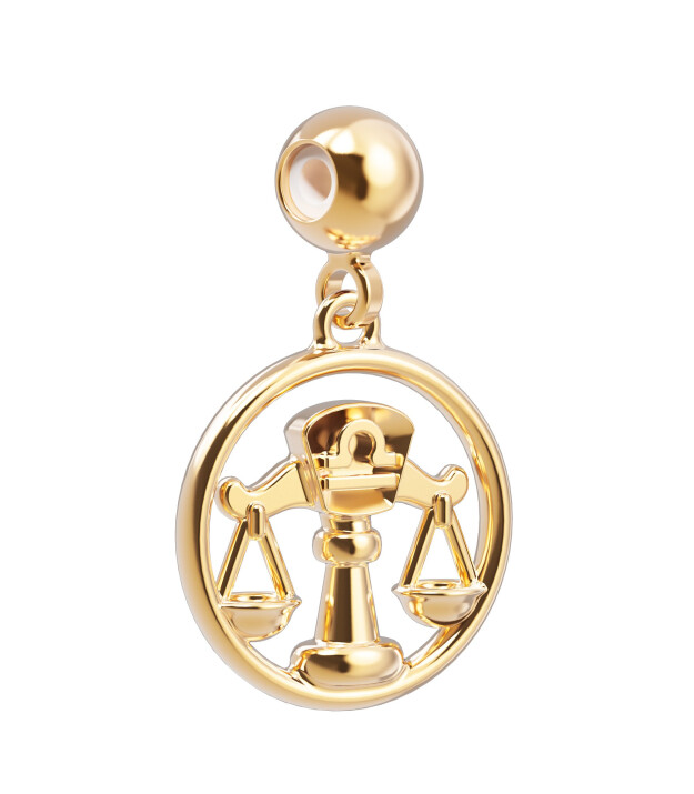 Chocli Altın Kaplama Kolye & Bileklik Charm (18 Ayar) // Terazi