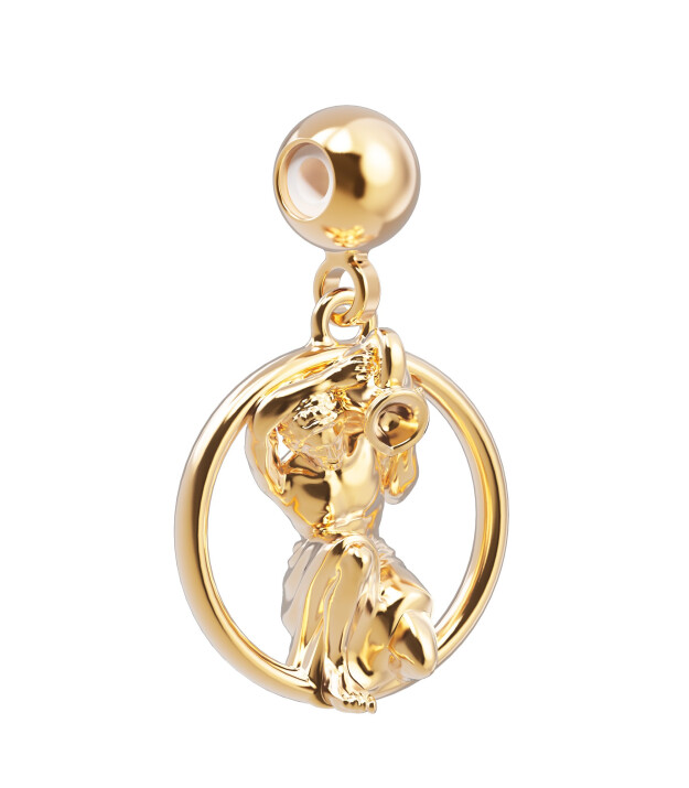 Chocli Altın Kaplama Kolye & Bileklik Charm (18 Ayar) // Kova