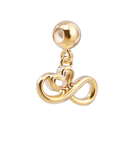 Chocli Altın Kaplama Kolye & Bileklik Charm (18 Ayar) // Infinity