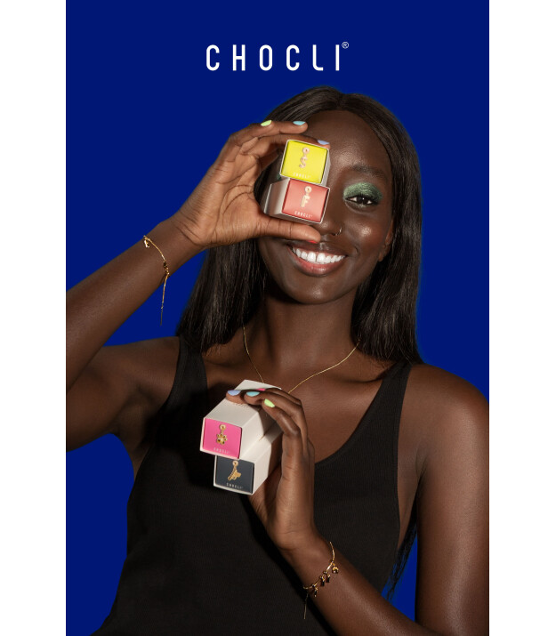 Chocli Altın Kaplama Kolye & Bileklik Charm (18 Ayar) // Tavşan