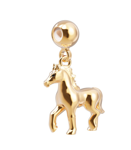 Chocli Altın Kaplama Kolye & Bileklik Charm (18 Ayar) // At