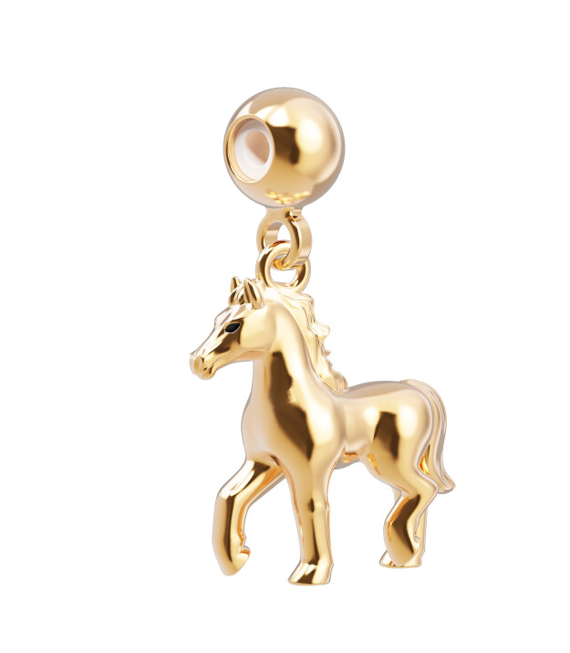 Chocli Altın Kaplama Kolye & Bileklik Charm (18 Ayar) // At