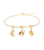 Chocli Altın Kaplama Kolye & Bileklik Charm (18 Ayar) // Kruvasan