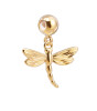 Chocli Altın Kaplama Kolye & Bileklik Charm (18 Ayar) // Dragon Fly