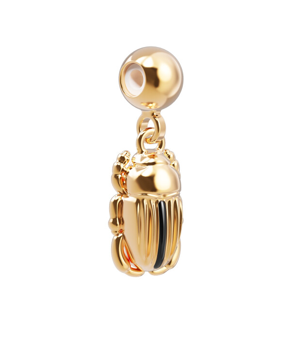 Chocli Altın Kaplama Kolye & Bileklik Charm (18 Ayar) // Scarabee