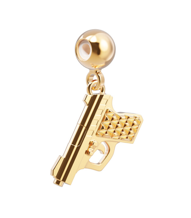 Chocli Altın Kaplama Kolye & Bileklik Charm (18 Ayar) // Gangster