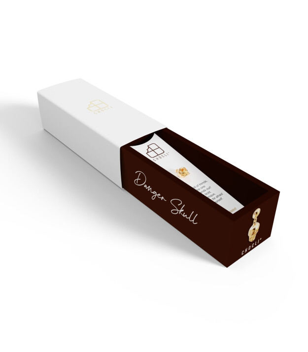 Chocli Altın Kaplama Kolye & Bileklik Charm (18 Ayar) // Skull