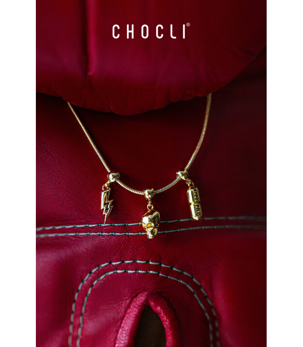 Chocli Altın Kaplama Kolye & Bileklik Charm (18 Ayar) // Cross