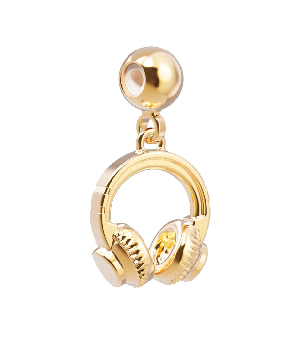 Chocli Altın Kaplama Kolye & Bileklik Charm (18 Ayar) // Kulaklık