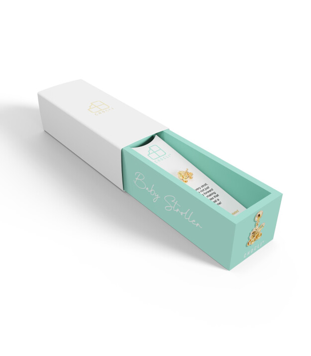 Chocli Altın Kaplama Kolye & Bileklik Charm (18 Ayar) // Bebek Arabası