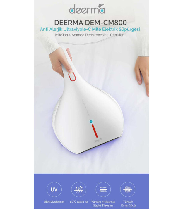 Deerma Anti Alerjik Ultraviyole (UVC) Mite Elektrik Süpürgesi (CM800)
