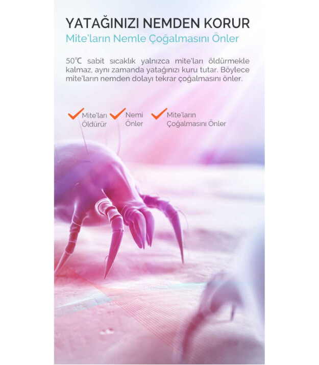 Deerma Anti Alerjik Ultraviyole (UVC) Mite Elektrik Süpürgesi (CM800)