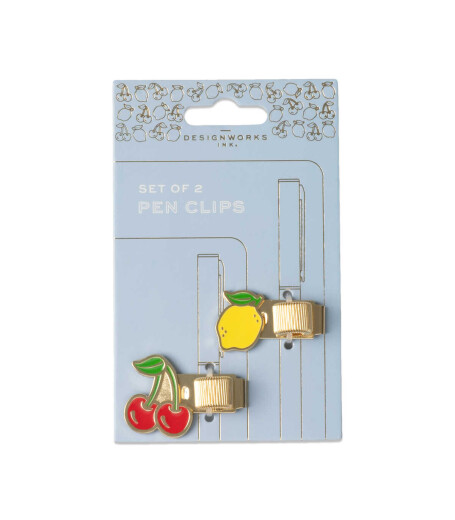 Designworks Ink Kitap & Defter Kalem Klips Set (2 Adet) // Lemon & Cherry
