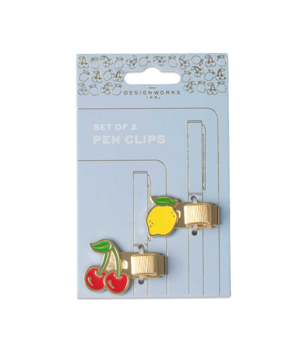Designworks Ink Kitap & Defter Kalem Klips Set (2 Adet) // Lemon & Cherry
