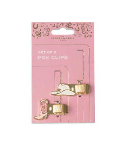 Designworks Ink Kitap & Defter Kalem Klips Set (2 Adet) // Cowgırl Hat & Boot