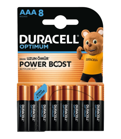 Duracell Optimum AAA İnce Kalem Pil (8 Adet)