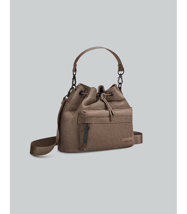 Gaston Luga Splash Bucket Crossbody &Ccedil;anta - Kahverengi