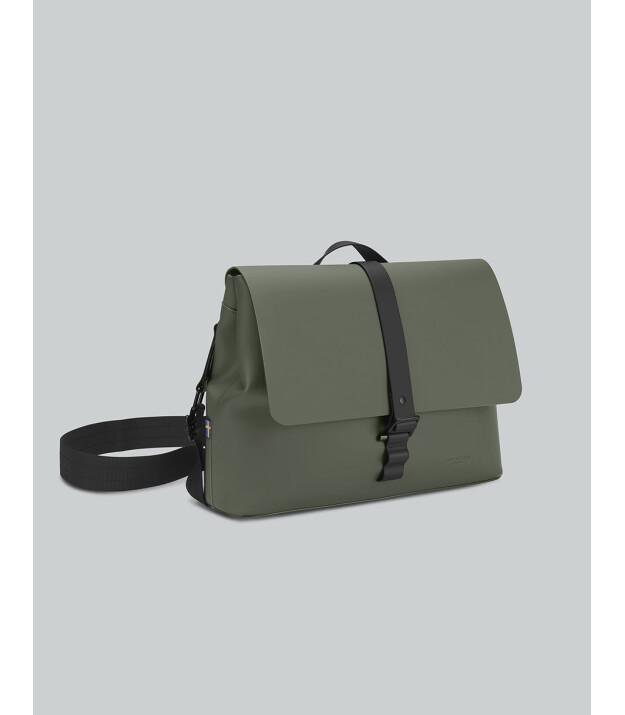 Gaston Luga Splash Crossbody Large 14" &Ccedil;anta - Zeytin Yeşili