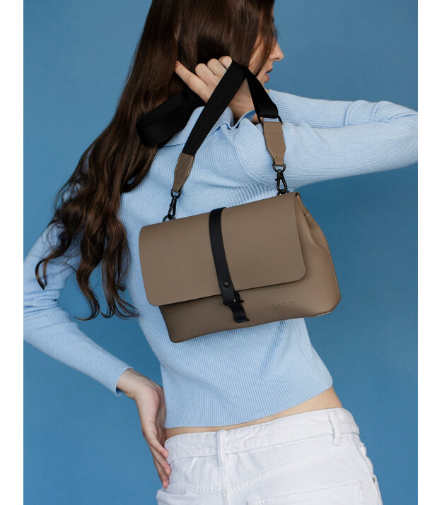 Gaston Luga Splash Crossbody Medium &Ccedil;anta - Kahverengi