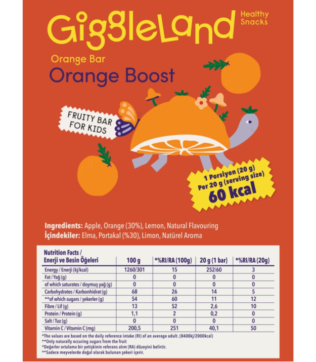 Giggleland Meyve Bar Set (5 Adet) (20 gr) // Portakal