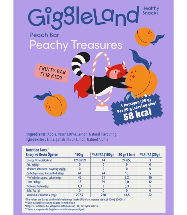 Giggleland Meyve Bar Set (5 Adet) (20 gr) // Şeftali