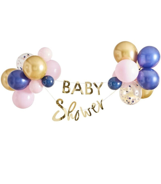 Ginger Ray - Baby Shower Yazısı ve Balon Dekorlar - Altın