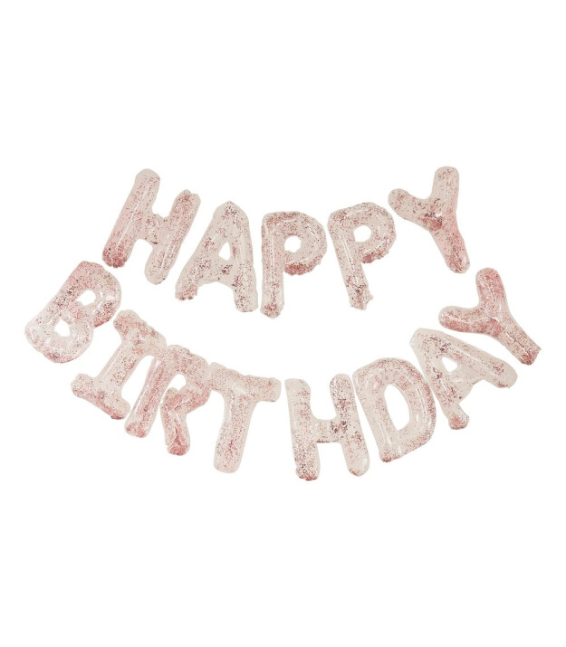 Ginger Ray - Konfetili Happy Birthday Balonlar