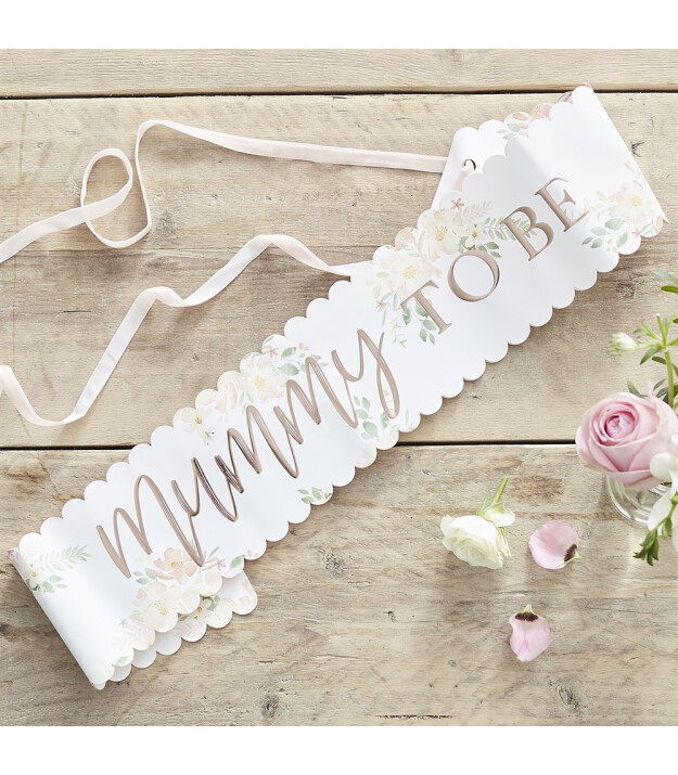 Ginger Ray - Mummy To Be - Çiçekli Kuşak