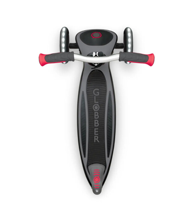 Globber Master Işıklı Katlanabilir Scooter // Siyah - Kırmızı