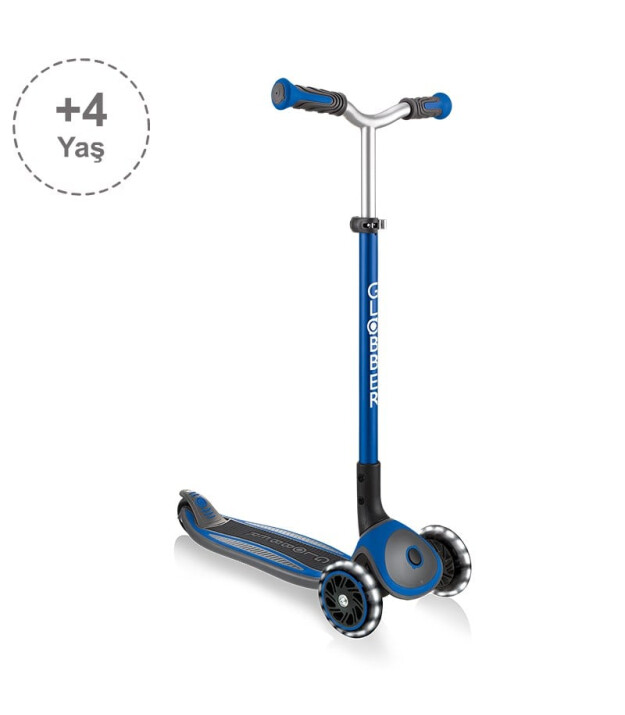 Globber Master Işıklı Katlanan Scooter // Lacivert