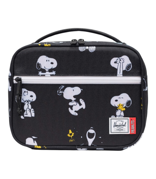 Herschel X Peanuts Pop Quiz Termal &Ccedil;anta // Snoopy and Woodstock Black